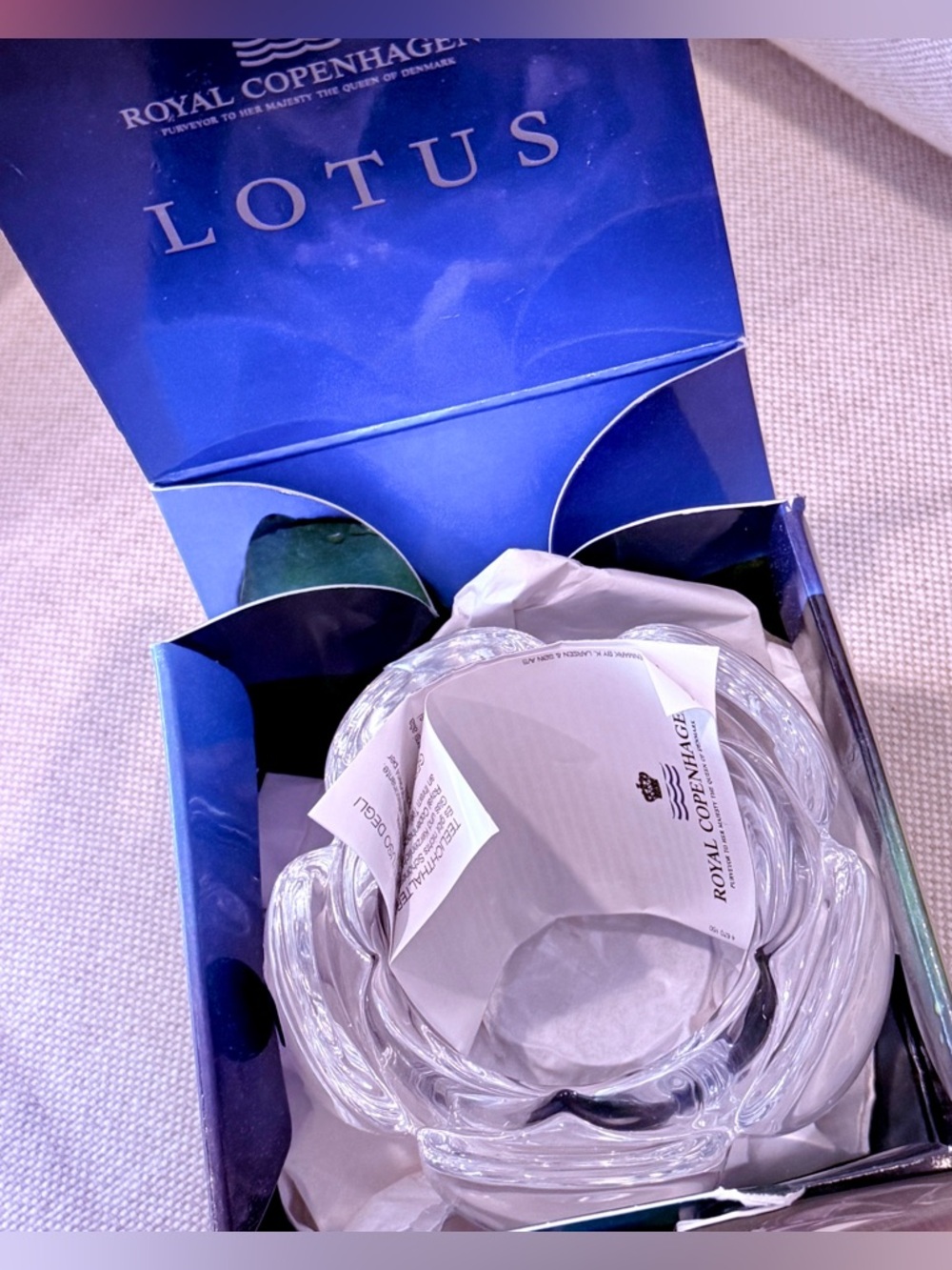 Royal Copenhagen Lotus Tea light Candle Holder NWT - Picture 3 of 8